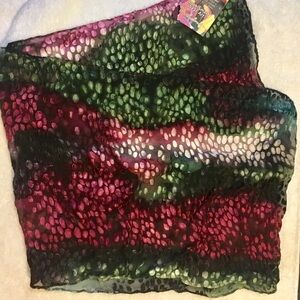 Hand painted silk scarf